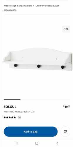 2x IKEA shelf with hooks