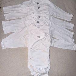 Gerber Baby Side Snap Kimono Bodysuit Set With Mitten Cuffs