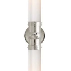 Visual Comfort, By Thomas O'Brien, Graydon Double Bath Ligth in Polished Nickel With White Glass, TOB 2186PN- WG
