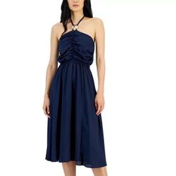 I.n.c. International Concepts Women's Ruched Halter Dress