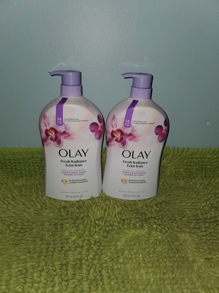 2 Olay Bodywash 33oz Fresh Radiant 33oz Orchid & Black Currant