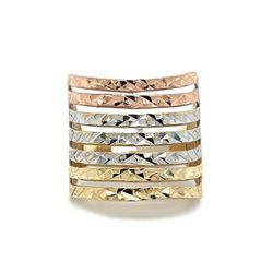 14kt Gold Tri Color Bands Ring Size 9 5.00grams 119425 11