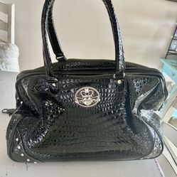 Kathy Van Zeeland faux crocodile handbag