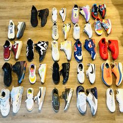 23 Pairs Nike Adidas Hoka AF1 Cortez LJ MJ CB 