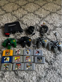 N64 Bundle - Expansion Pack – 4 OEM Controllers – Mario Kart, Smash Bros, GoldenEye + 8 more games