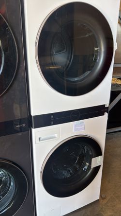 LG - 4.5 Cu. Ft. HE Smart Front Load Washer and 7.4 Cu. Ft.