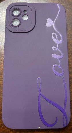 iPhone 11 new case Purple - Love with Heart on back