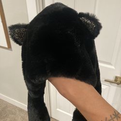 Claires Bear Cat Fuzzy Hat Cute