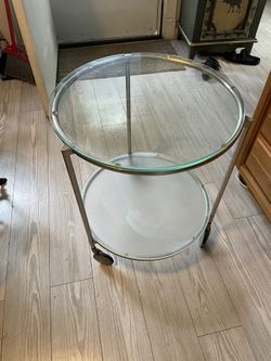 Round Glass End Table