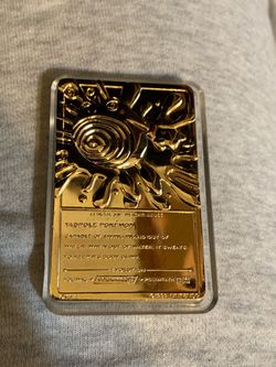 Pokemon Poliwhirl 1999 Limited Edition 23K Gold Plated Pokemon Trading Card