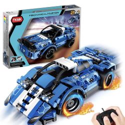 STEM Building Toys for Ages 8-12, Remote Control 2-in-1 Race Car Building Kit