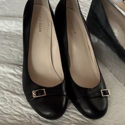 COLE HAAN Women Wedge Black Shoes Size 8B/COLE HAAN GRAND. Ø S