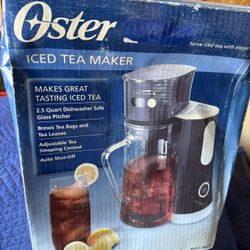 Mr. Coffee Tea Cafe 2-in-1 Iced Tea Maker with Glass Pitcher, 2.5 Qt Black