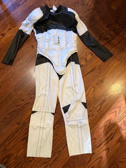 Kid's Deluxe Star Wars First Order Stormtrooper Costume Size M 8-10