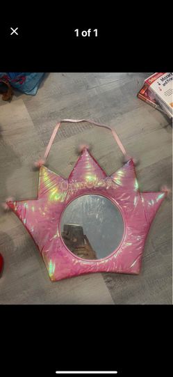 precious pink princess mirror for little girls room