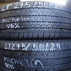 Pair Of LT 275/50/R24 With 90% Of Tread Or Life Michelin Primacy LTX Hablamos Español 
