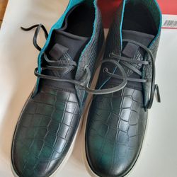 Donald Pilner Mens Croc Embossed