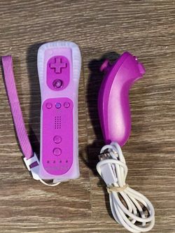 New Purple Wii Remote and Nunchuck Controller