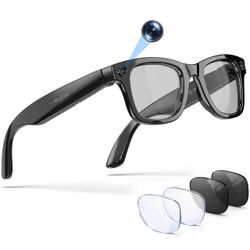 New In Box Smart Glasses with Camera 13MP 1080P Video Recording Bluetooth Audio