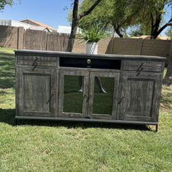 Beautiful Rustic Grey Barnwood Tv Stand 