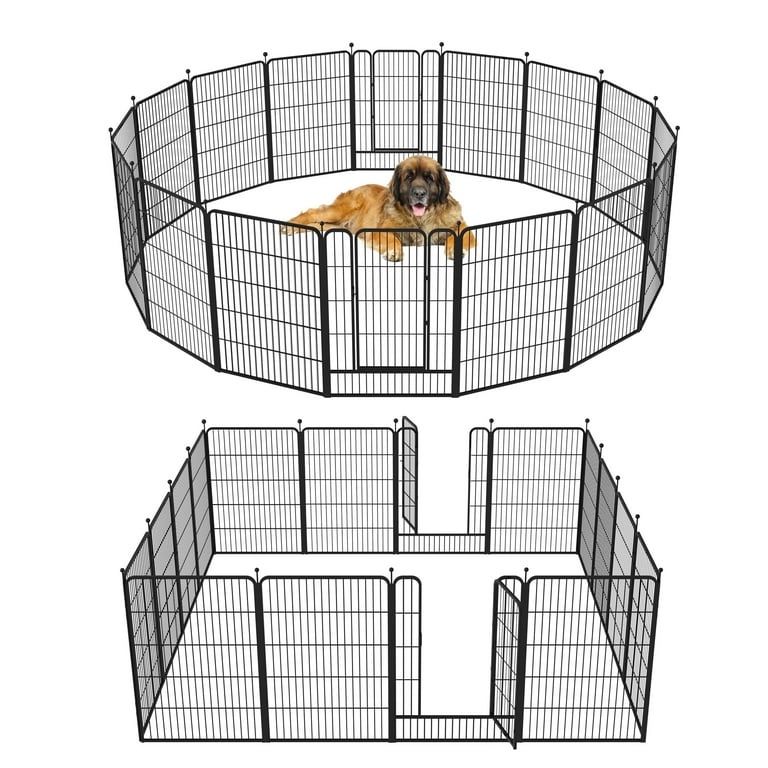 Brand new in box   16-Panel 40" High Dog Playpen, Heavy Duty Portable Pet Fence with Easy Access Door Panel $120