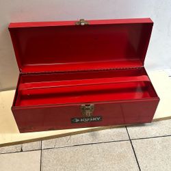 Husky Tool Box, Red, 7"X7" X 19"