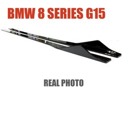 BMW 8 SERIES G15 2 DOOR SIDE SKIRTS GLOSSY BLACK 