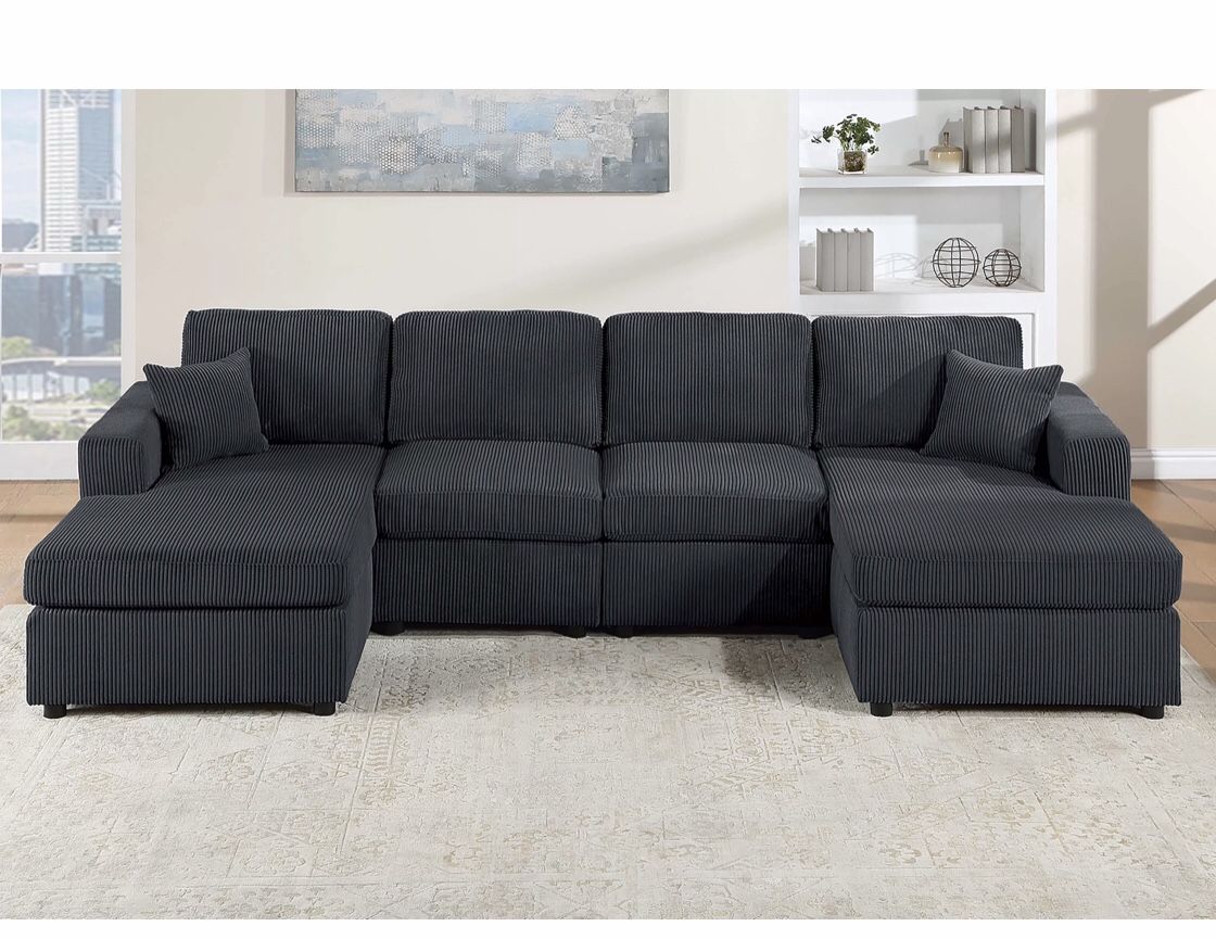 Black Sectional Sofa Brand New