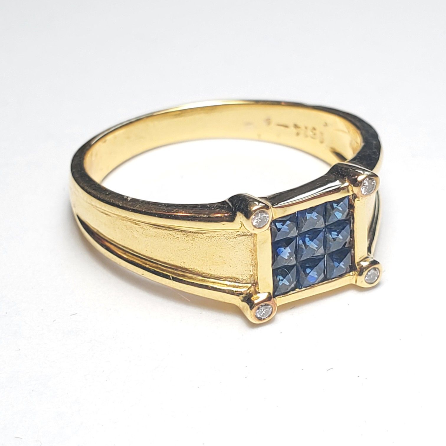 Sapphire Diamond Gold Ring