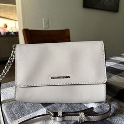 Light Grey Michael Kors crossbody purse