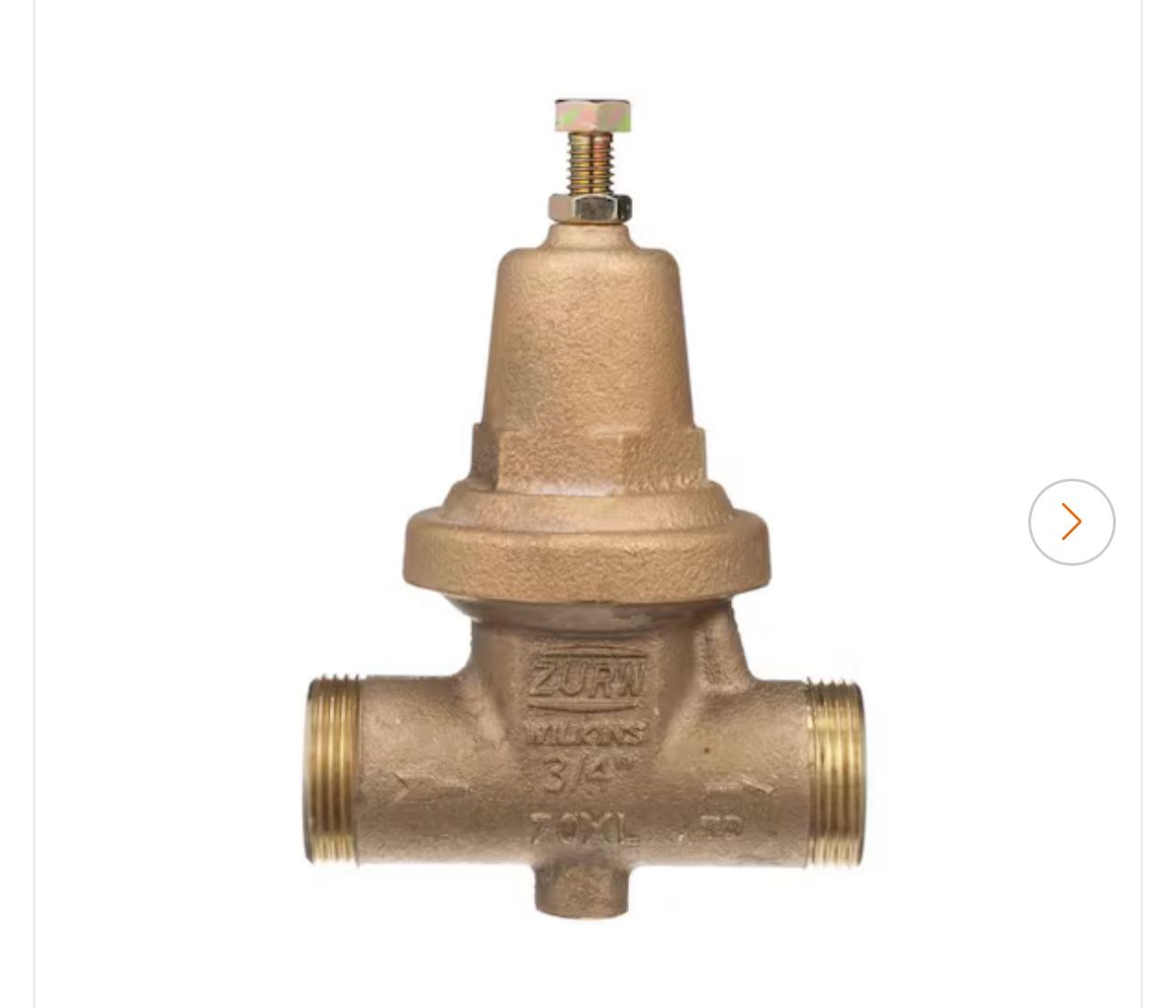 Wilkins 3/4 in. 70XL Pressure Reducing Valve with Double Union FNPT Connection and FC (Cop/ Sweat) Union Connection