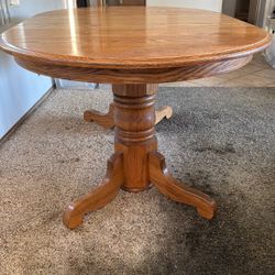 DINING TABLE WITH  (2)  21 Inch Leafs