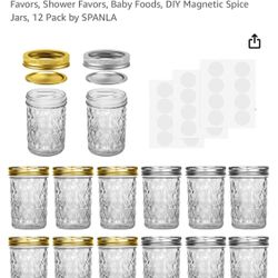 Mason Jars 8oz  12ct