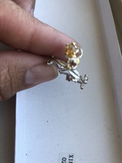 Citrine and garnet ring size 9.5