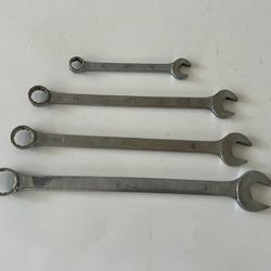 MAC Tools-  4pc Mixed 12pt / 6pt SAE & Metric Long Combination Wrenches - USA