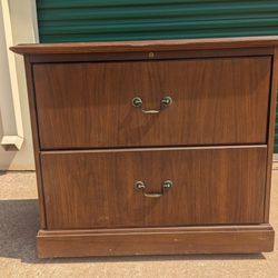 Solid Wood Two Drawer Lateral File Cabinet 