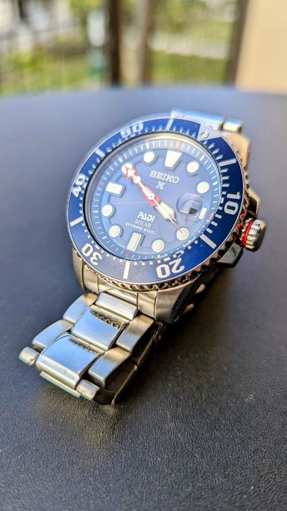 Dress Watch Seiko Prospex Solar Diver SNE435 PADI Jewelry Accessories