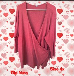 Old Navy Wrap Sweater Top Size 4X