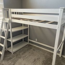 Twin Loft Bed With Bookcase