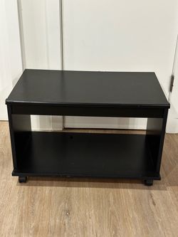 Black TV Stand with Wheels