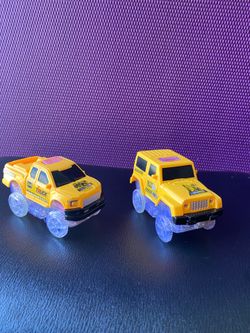 Yellow Light Up Running Car Trucks