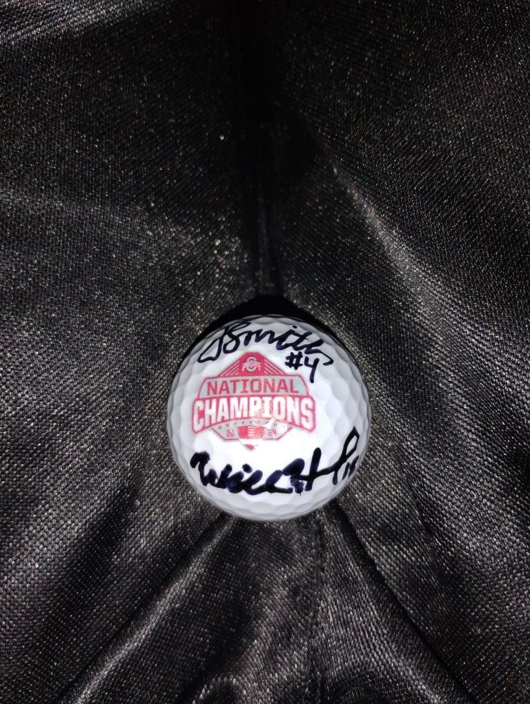 Will Howard Jeremiah Smith Signed Autograph Golf Ball Ohio State Buckeyes National Championship