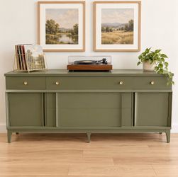 Vintage MCM Green Buffet/Dresser