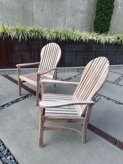 Teak Outdoor Chairs – Set of 2