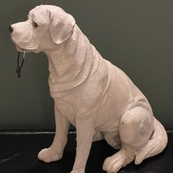 LIGHTWEIGHT PLASTER SCULPTURE of PET DOG - 16"H x 20"L x 8"W - approximately 8 lbs. - posted price is firm.