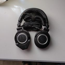 Audio-Technica ATH-M50x Headphones + Bluetooth Adapter + 2 Cables