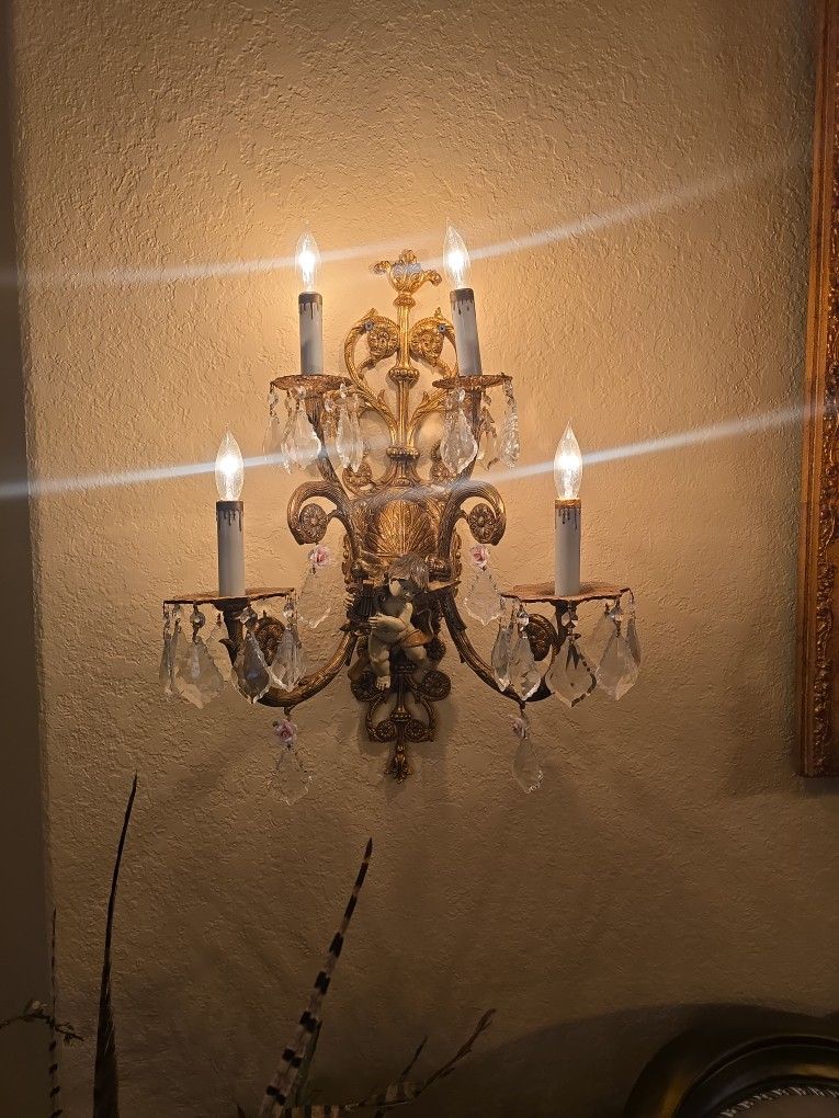 Antique Pair of Electrical Sconces