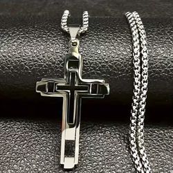 STAINLESS STEEL CROSS WITH CHAIN