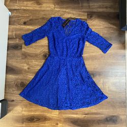 Brand New Woman’s Material Girl brand Blue Lace Dress Up for Sale 