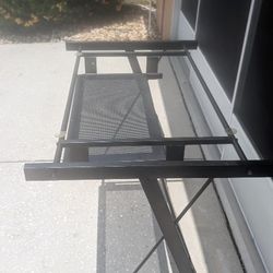 FREE Black Metal Glass Top Office Desk